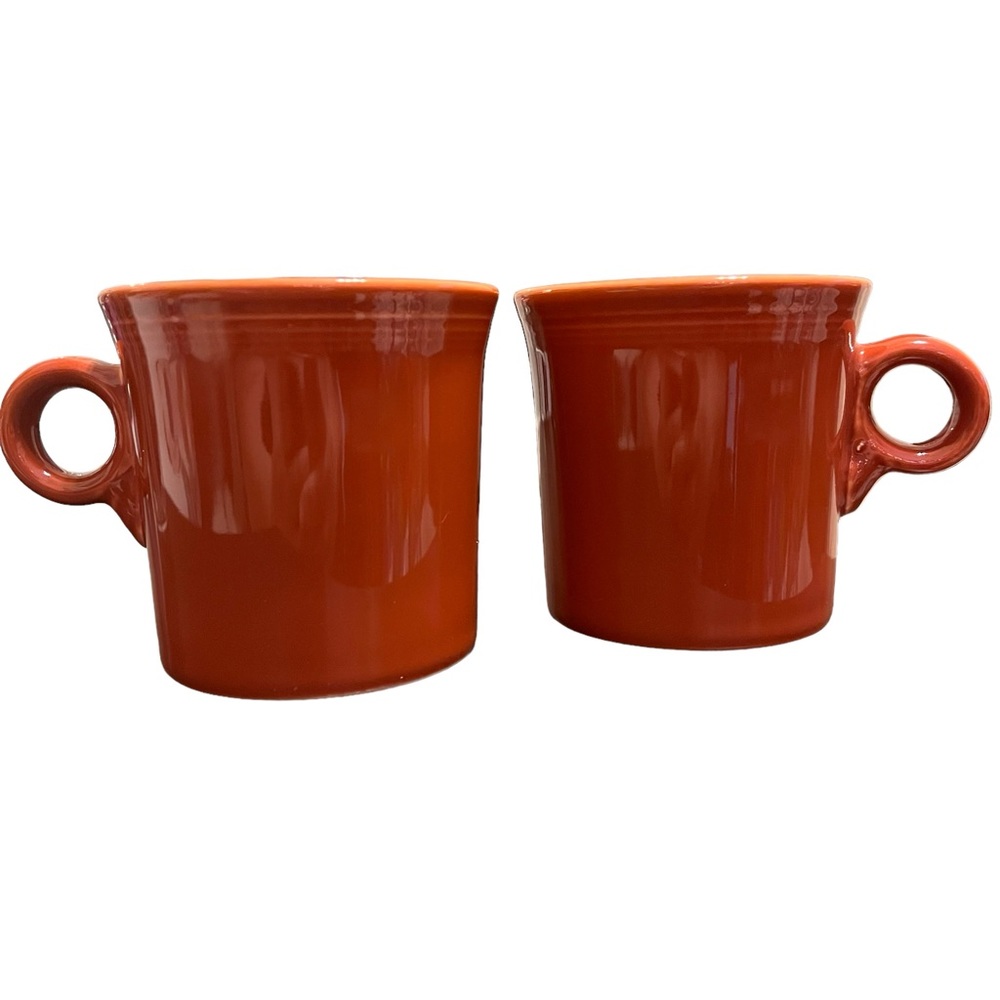 HLC Fiesta USA Rust Tom & Jerry Ring Holder Coffee Cup Mug - Set of 2